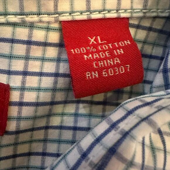 Reunion Men's Plaid Short Sleeve Button Down Shirt XL - Picture 7 of 7